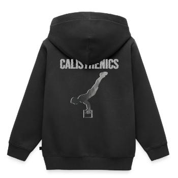 Calisthenics - Street Workout - Kinder Premium Organic Hoodie - Schwarz - Hinten - AI Model Kid Male (0cm)