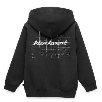 Kleinkariert - Kinder Premium Organic Hoodie - Schwarz - Hinten - AI Model Kid Male (0cm)
