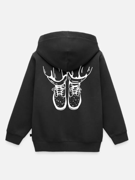 Coole Schuhe - Kinder Premium Organic Hoodie - Schwarz
