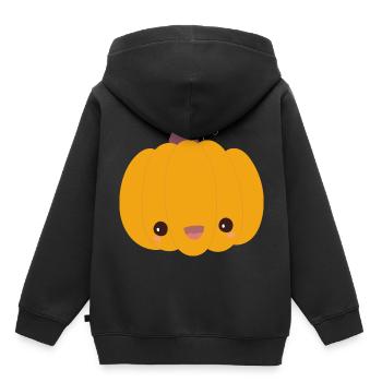 citrouille - Sweat Premium à capuche enfant bio - noir - Dos - AI Model Kid Male (0cm)