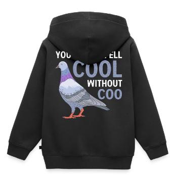 Pigeon Race Pigeon Pigeons - Sweat Premium à capuche enfant bio - noir - Dos - AI Model Kid Male (0cm)