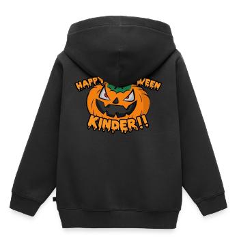 Kuerbis - Happy Halloween Kinder!! - Kinder Premium Organic Hoodie - Schwarz - Hinten - AI Model Kid Male (0cm)