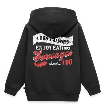 Saucisses - Sweat Premium à capuche enfant bio - noir - Dos - AI Model Kid Male (0cm)
