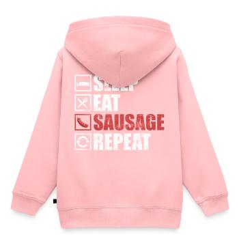 Saucisse - Sweat Premium à capuche enfant bio - rose - Dos - AI Model Kid Female (0cm)