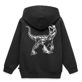 Velociraptor - Sweat Premium à capuche enfant bio - noir - Dos - AI Model Kid Male (0cm)