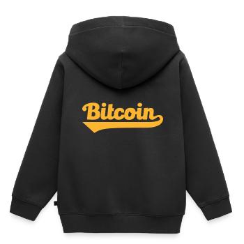 Bitcoin - Kids Premium Organic Hoodie - black - Back - AI Model Kid Male (0cm)