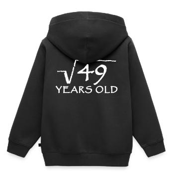 7. Geburtstag - 7 Jahre alt - Kinder Premium Organic Hoodie - Schwarz - Hinten - AI Model Kid Male (0cm)