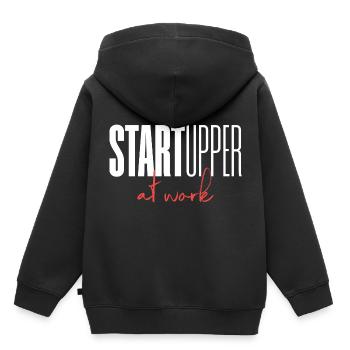 Startupper Startup at work - Kinder Premium Organic Hoodie - Schwarz - Hinten - AI Model Kid Male (0cm)