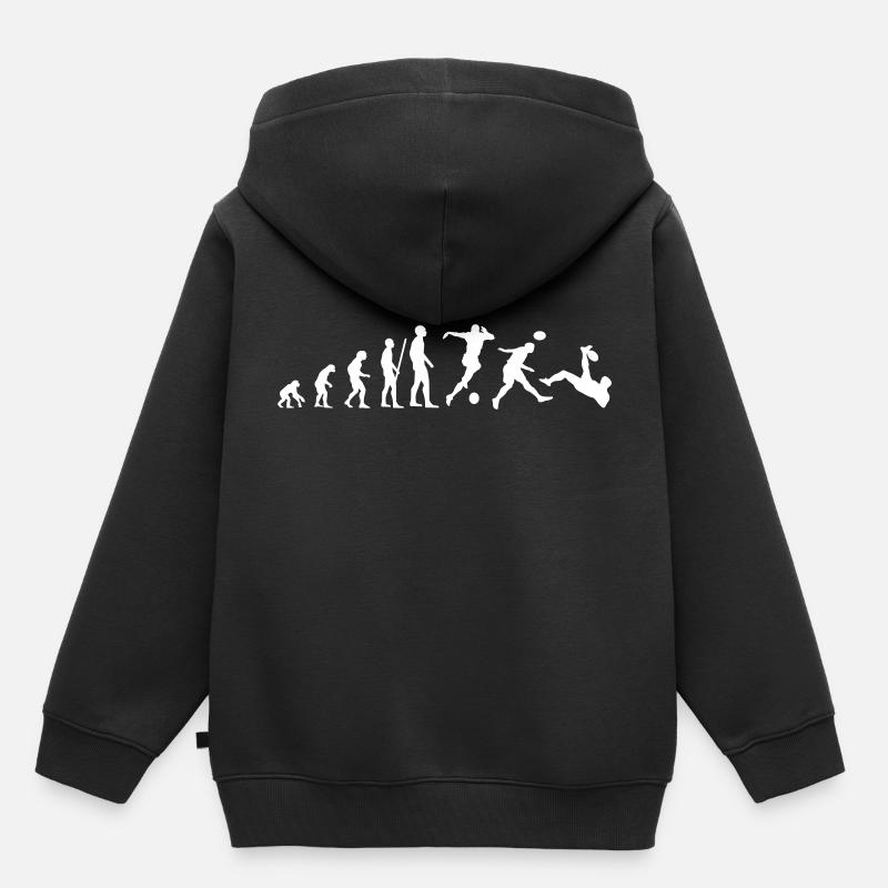 Fußballer Evolution Fußball - Kinder Premium Organic Hoodie - Schwarz