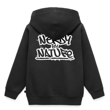 Nerdy by Nature - Kinder Premium Organic Hoodie - Schwarz - Hinten - AI Model Kid Male (0cm)
