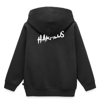 Harmlos Wikinger Biker Metal Bodybuilder - Kinder Premium Organic Hoodie - Schwarz - Hinten - AI Model Kid Male (0cm)