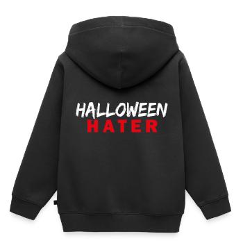 HALLOWEEN Hater - Sweat Premium à capuche enfant bio - noir - Dos - AI Model Kid Male (0cm)