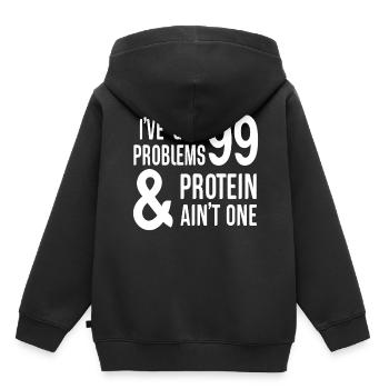 vegan vegan vegan - Kids Premium Organic Hoodie - black - Back - AI Model Kid Male (0cm)