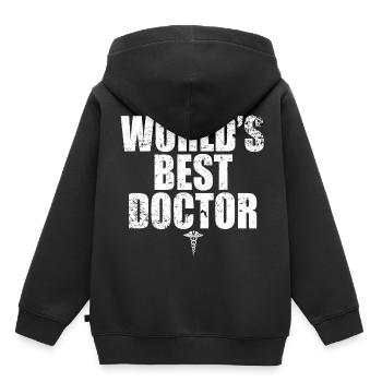 Doctor doctor - Kids Premium Organic Hoodie - black - Back - AI Model Kid Male (0cm)