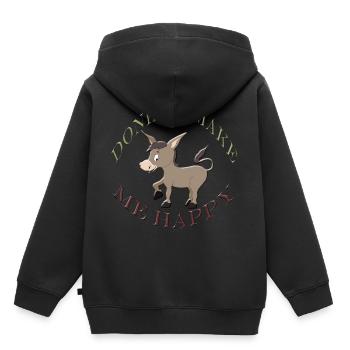 ass - Kids Premium Organic Hoodie - black - Back - AI Model Kid Male (0cm)