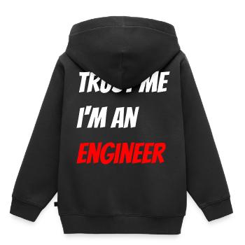 Ingenieur - Kinder Premium Organic Hoodie - Schwarz - Hinten - AI Model Kid Male (0cm)