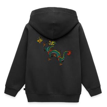 Drache Drachen - Kinder Premium Organic Hoodie - Schwarz - Hinten - AI Model Kid Male (0cm)