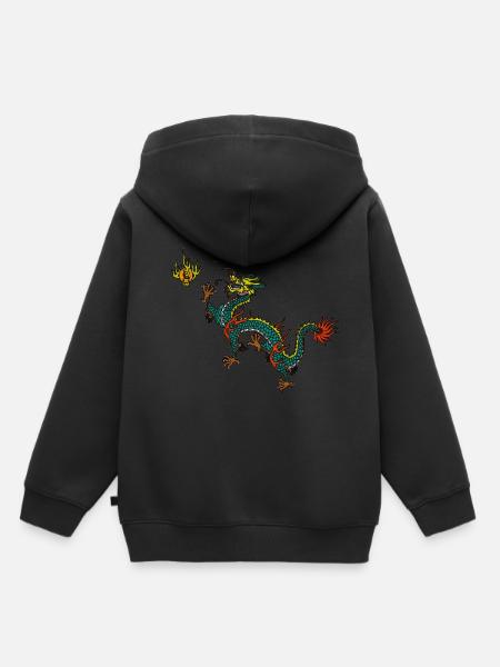 Drache Drachen - Kinder Premium Organic Hoodie - Schwarz