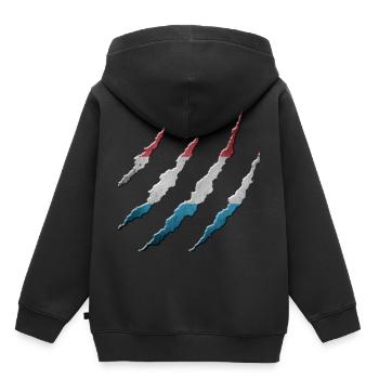 Luxemburg - Kinder Premium Organic Hoodie - Schwarz - Hinten - AI Model Kid Male (0cm)