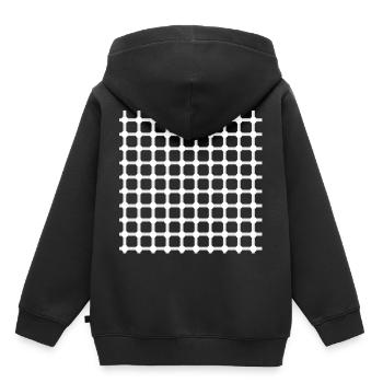 Hermann grid perception illusion optics gift - Kids Premium Organic Hoodie - black - Back - AI Model Kid Male (0cm)