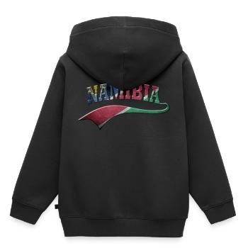 Namibie - Sweat Premium à capuche enfant bio - noir - Dos - AI Model Kid Male (0cm)