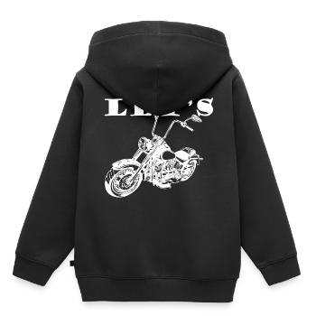 Moto Chopper - Sweat Premium à capuche enfant bio - noir - Dos - AI Model Kid Male (0cm)