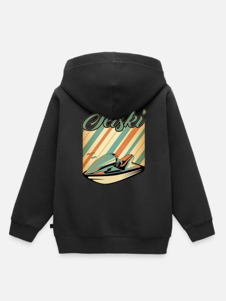 Jetski - Kinder Premium Organic Hoodie - Schwarz