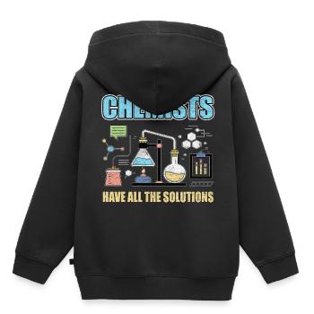 Labor Reagenzglas - Kinder Premium Organic Hoodie - Schwarz - Hinten - AI Model Kid Male (0cm)