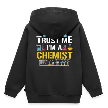 Chimistes - Sweat Premium à capuche enfant bio - noir - Dos - AI Model Kid Male (0cm)