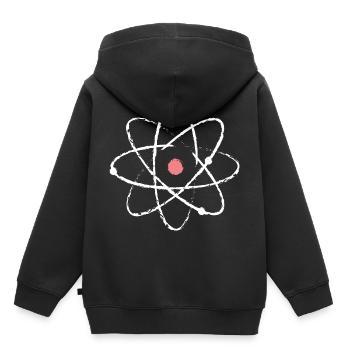 Physique Atome - Sweat Premium à capuche enfant bio - noir - Dos - AI Model Kid Male (0cm)