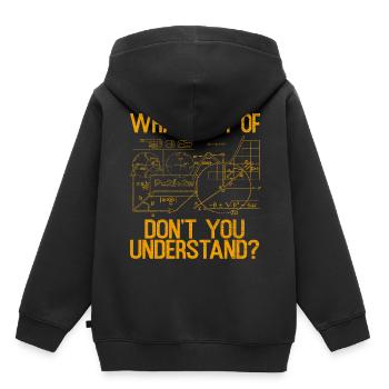 Physiciens Mathématiciens - Sweat Premium à capuche enfant bio - noir - Dos - AI Model Kid Male (0cm)
