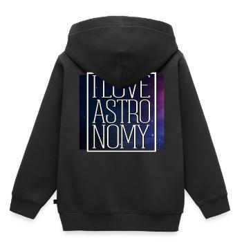 Astronomie - Kinder Premium Organic Hoodie - Schwarz - Hinten - AI Model Kid Male (0cm)