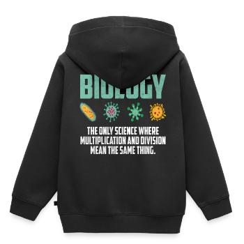 biologie - Sweat Premium à capuche enfant bio - noir - Dos - AI Model Kid Male (0cm)