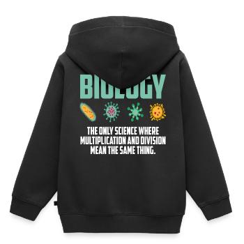 biologist - Kids Premium Organic Hoodie - black - Back - AI Model Kid Male (0cm)