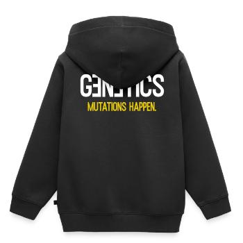 Genetik - Kinder Premium Organic Hoodie - Schwarz - Hinten - AI Model Kid Male (0cm)