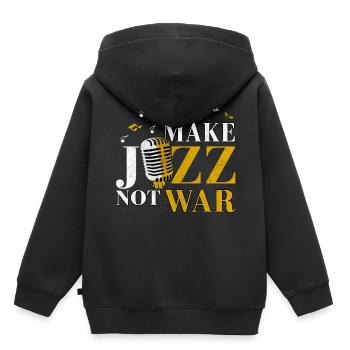 jazz - Sweat Premium à capuche enfant bio - noir - Dos - AI Model Kid Male (0cm)