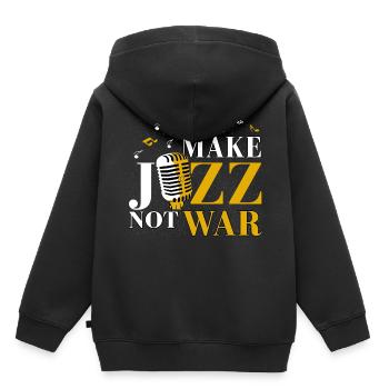 Jazz Musik - Kinder Premium Organic Hoodie - Schwarz - Hinten - AI Model Kid Male (0cm)