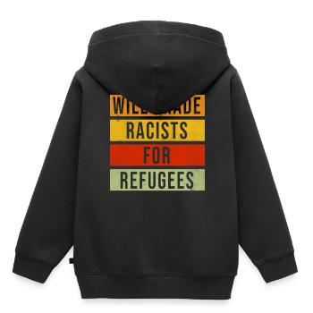 Antifa Anitrassism Antifaschist - Kids Premium Organic Hoodie - black - Back - AI Model Kid Male (0cm)