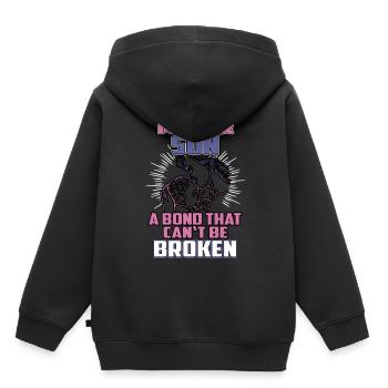Mutter und Sohn Mama Kind Mutterliebe Mom - Kinder Premium Organic Hoodie - Schwarz - Hinten - AI Model Kid Male (0cm)