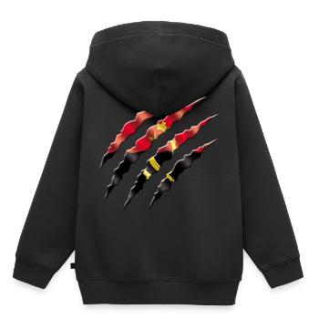 Angola - Sweat Premium à capuche enfant bio - noir - Dos - AI Model Kid Male (0cm)