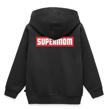 Mama Mutterschaft Superheld Supermama Mutter Mamma - Kinder Premium Organic Hoodie - Schwarz - Hinten - AI Model Kid Male (0cm)
