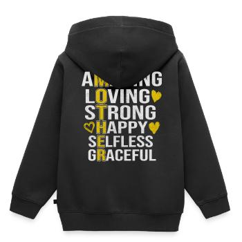 Mutterschaft Mutterliebe Mom Mama Mami Geschenk - Kinder Premium Organic Hoodie - Schwarz - Hinten - AI Model Kid Male (0cm)