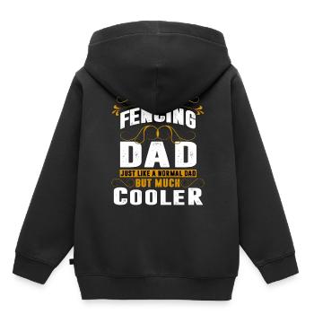 Fechten Schwertkampf Dad - Kinder Premium Organic Hoodie - Schwarz - Hinten - AI Model Kid Male (0cm)
