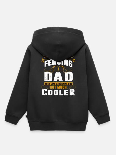 Fechten Schwertkampf Dad - Kinder Premium Organic Hoodie - Schwarz