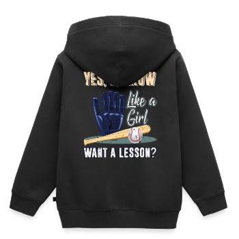 Baseball Softball Baseballschläger Handschuh Sport - Kinder Premium Organic Hoodie - Schwarz - Hinten - AI Model Kid Male (0cm)