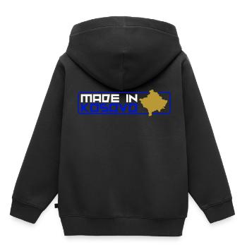 Kosovo Heimat Herkunft Kosovare Kosova Albanien - Kinder Premium Organic Hoodie - Schwarz - Hinten - AI Model Kid Male (0cm)