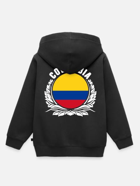 Kolumbien - Kinder Premium Organic Hoodie - Schwarz