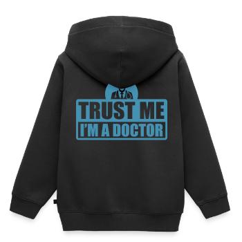 Doctor - Kids Premium Organic Hoodie - black - Back - AI Model Kid Male (0cm)