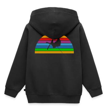 Ski ski saut à ski - Sweat Premium à capuche enfant bio - noir - Dos - AI Model Kid Male (0cm)