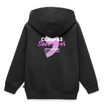 Commas Save Lives I commas save lives - Kids Premium Organic Hoodie - black - Back - AI Model Kid Male (0cm)